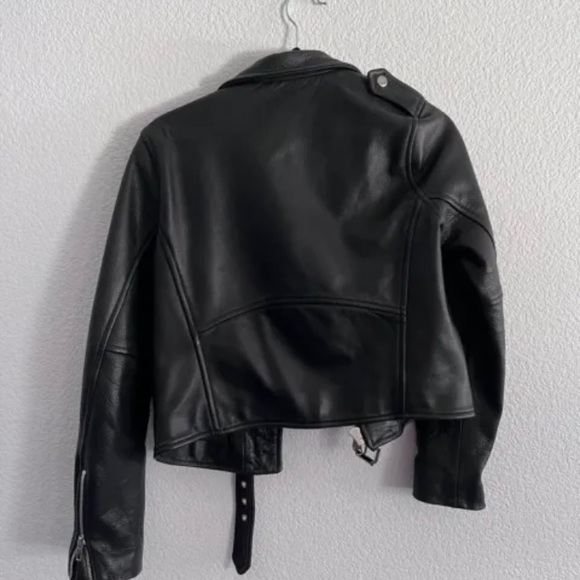 Laer Shrunken Moto Leather Jacket - Picture 5 of 10